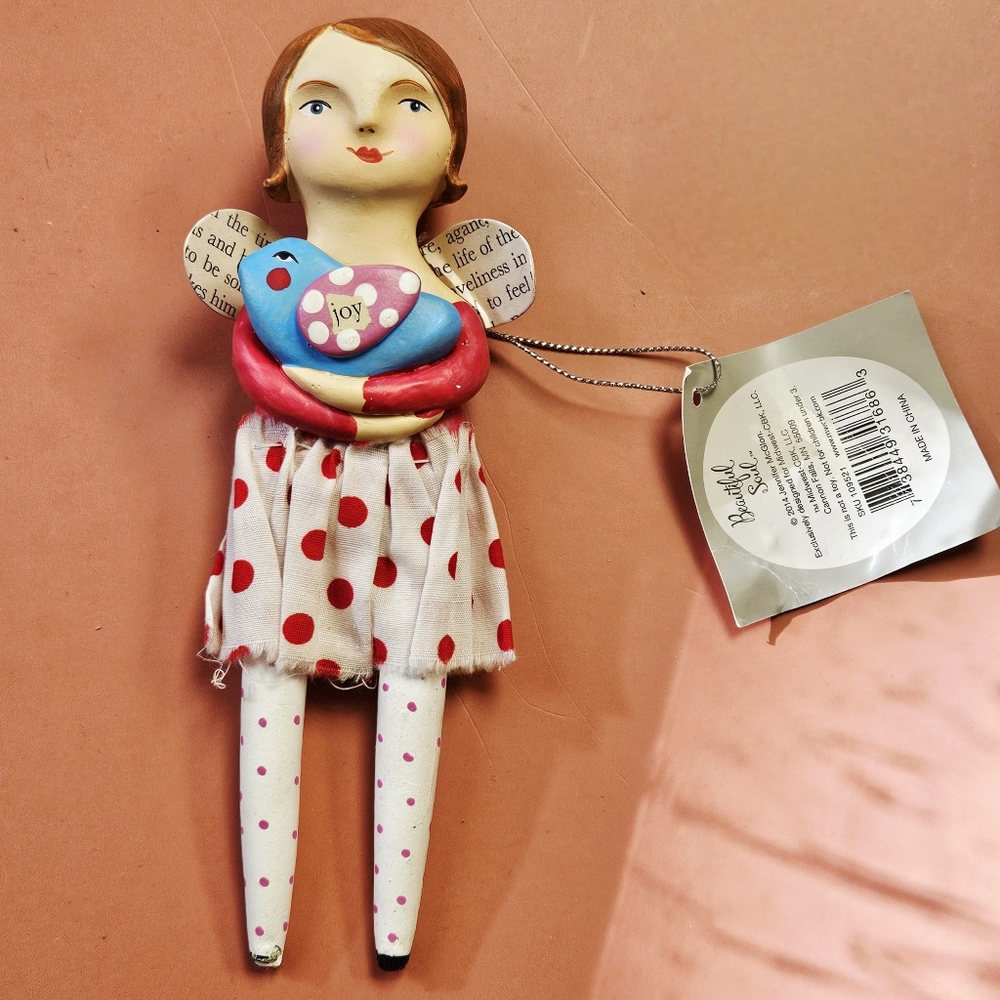 NWT BEAUTIFUL SOUL HANGING FIGURE HOLDING JOY BIRD!